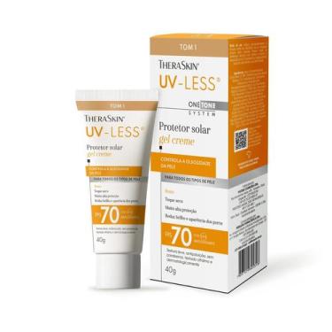 Imagem de Protetor Solar Facial Theraskin UV-Less FPS 70 Gel Creme Tom 1 40g  Al