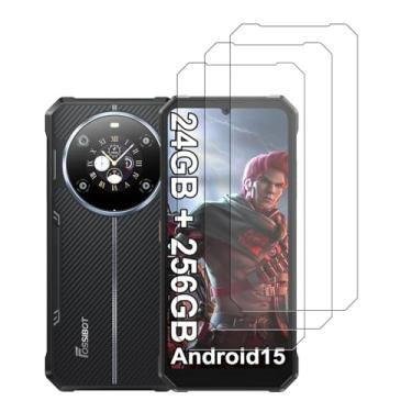 Imagem de NOUKAJU [Pacote com 3] Protetor de tela para FOSSIBOT F109S, vidro temperado HD, resistente a arranhões, durável e à prova de quedas, protetor de tela de vidro temperado para FOSSIBOT F109S