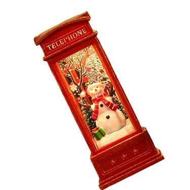 Imagem de Ailgely Lanterna do Globo de Neve Com Design Fofo de Cabine Telefônica, Traga Boa Sorte de Decoração de Natal para o Bar Ktv, Acrescenta Calor à Casa (Boneco de neve)