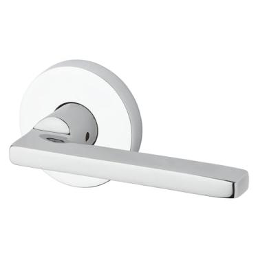 Imagem de Baldwin Reserve ENSQUCRR260 Entry Square Lever and Contemporary Round Rose Bright Chrome Finish