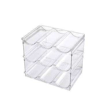 Imagem de hezhuhe2258 Suporte de vinho para armazenamento de vinho rack de vinho empilhável removível geladeira armazenamento ornamento rack de vinho armário de vinho rack de garrafa de vinho rack de vinho rack