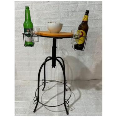 Imagem de Petisqueira Giratória Para Servir Petiscos Churrasquinhos Porta Garrafa Copo Festa Comemoração