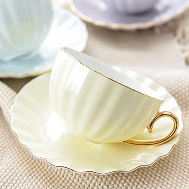 Imagem de Caneca Rosa Bonito Criativo Porcelana Xícara e Pires Cerâmica Conjuntos de Chá Simples Design Moderno Copos de Café Tazas para Café Caneca de Café (Cor: Estilo5)