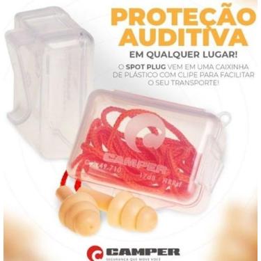 Imagem de Protetor Auricular Plug 17dB Camper Spot CA 49710 - EPI Auditivo