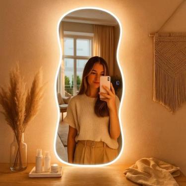 Imagem de Espelho Grande Corpo Inteiro Decorativo Com Led Orgânico 90cm - Lopazz