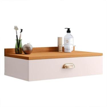 Imagem de Penteadeira Suspensa Gloss Mesinha Bancada Gaveta Organizadora Puxador