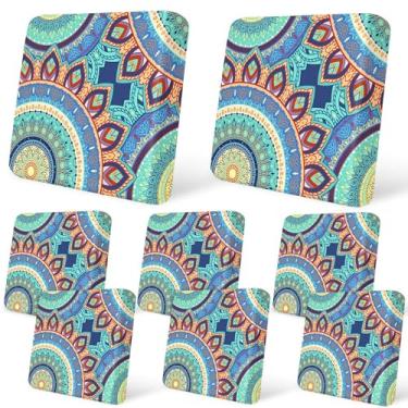 Imagem de pickyNproud 8 peças de capas de almofada de pátio elásticas para sofá ao ar livre, capas de substituição laváveis para móveis com parte inferior elástica para sofá e cadeira