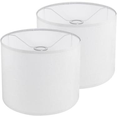 Imagem de Conjunto de abajures de 2 abajures de tambor 33 cm na parte superior x