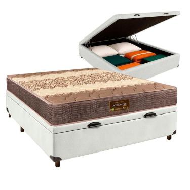 Imagem de Conjunto Cama Box Bau Blindado Casal + Colchão D26 Ortophedic Sankonfort