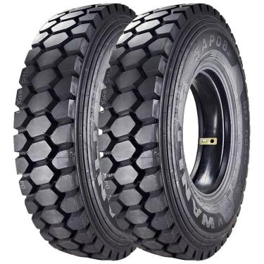 Imagem de Pneu Wanli 12.00R24 Aro 24 SAP08 160/157F 20 Lonas Borrachudo Kit2