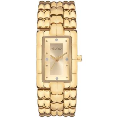 Imagem de Relógio Euro Feminino Ref: Eu2035yyw/4d Clássico Retangular Dourado