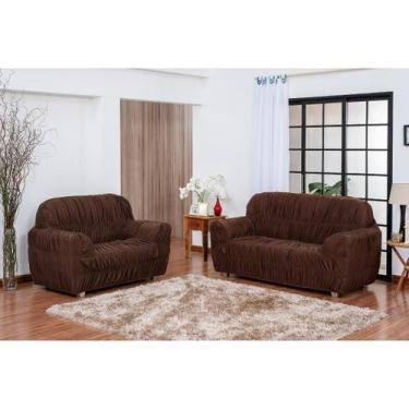 Imagem de Kit Capas De Sofá Para Sala Protetor Em Malha Gel Grossa 2 E 3 Lugar E