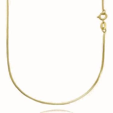 Imagem de Correntinha Fina Feminina de Ouro 18k Colar Rabo de Rato Quadrada Banh