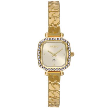 Imagem de Relógio Orient Feminino Ref: Lgss0062 C1kx Retangular Dourado