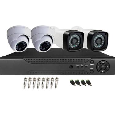 Imagem de Kit Cftv 4 Câmeras Segurança Full HD 1080p Dvr Full hd 4 canais - Luat