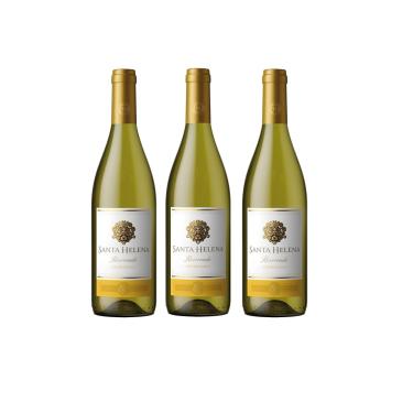 Imagem de Kit Vinho Santa Helena Chardonnay Reservado Branco 750ml 3un