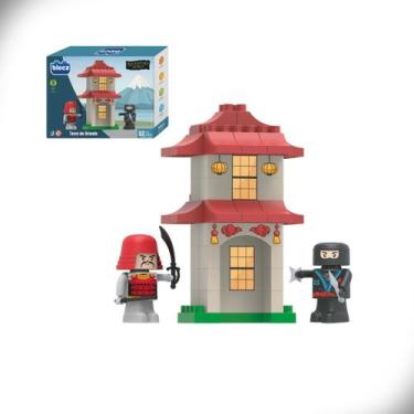 Imagem de Blocos de Montar Torre Oriente Samurai Ninja Adventure World 52 Peças 