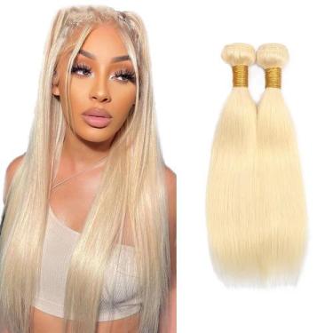 Imagem de Pacote de cabelo AuokMar 613 Blonde Straight Brazilian Remy x2