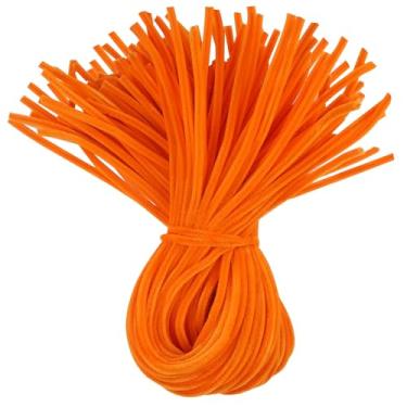 Imagem de TOAOB 50 peças de limpeza de cachimbo longo laranja hastes de chenille de 61 cm de palitos difusos suprimentos de artesanato para projetos de artesanato DIY decorações de casa