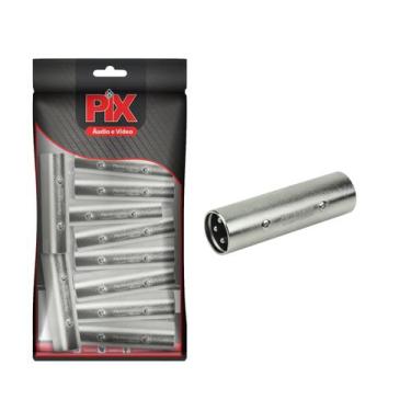 Imagem de 10x Adaptador Canon Xlr Macho X Xlr Macho Emenda Conector - Pix
