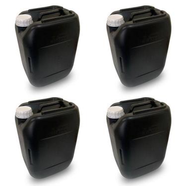 Imagem de Vasilhame Preta Reciclada Para Produtos Corrosivos - 4 Pçs