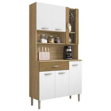 Imagem de Armário Cozinha Golden 6 Portas E 1 Gaveta Freijo-supremo-ripado Freijo