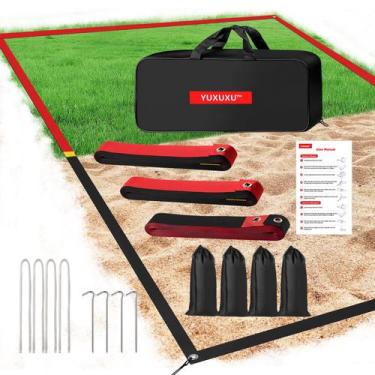 Imagem de Conjunto visível de linhas de vôlei de praia YUXUXU 9x18m 2 polegadas