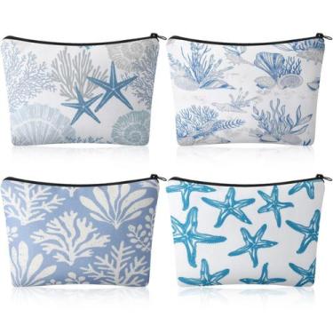 Imagem de Sacos de cosméticos Sunnymove, 4 peças, Ocean, 22x15x4 cm