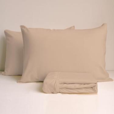 Imagem de Jogo De Cama Simples 100% Algodão Percal Arte Cazza Amarelo Casal