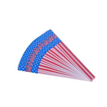 Imagem de Adesivos de flecha termorretráteis, design da bandeira americana, adesivos de tiro com arco universais longos para prática ao alvo e comição, decalques de bandeira 30 peças