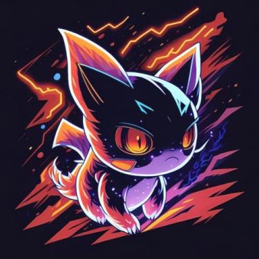 Imagem de Decalque de Parede Estilo Anime Monstros Fofinhos para Quarto Infantil - Vibrante e Divertido 30x30cm