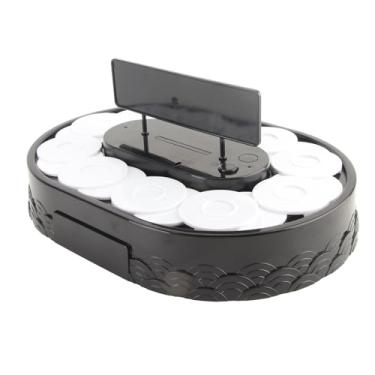Imagem de Naroote Mesa Giratória Automática para Máquina de Sushi Rotativa Com Várias Bandejas para Sobremesa Expositor de Catering para Casamento para Cozinha Doméstica Feito de ABS para Joias de Sushi Macarons Cupcake (Sushi)
