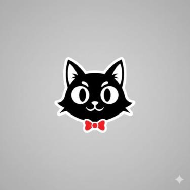 Imagem de Adesivo Decorativo para Carro e Moto, Modelo Gatinho (Adesivo30)