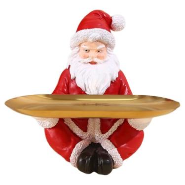 Imagem de Baoblaze Organizador de mesa para diversos itens, ideal para de entrada, escritório e quarto. Perfeito para guardar estatuetas e outros objetos, Papai Noel