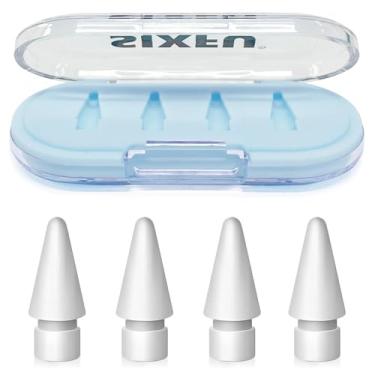 Imagem de SIXFU Dicas para Apple Pencil Tips, Apple Pencil Pro Tips, Apple Pen, acessórios de capa compatíveis com pontas de iPad Pencil (4 peças)