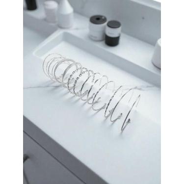 Imagem de Brincos Argola Festa Cor Prata Kit 6 Pares Niqueladas - DJ Folheados