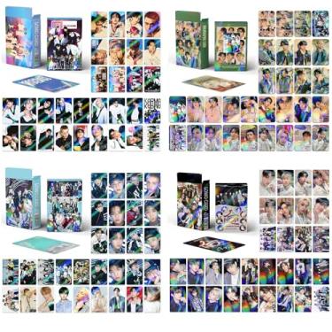 Imagem de MeiYiYou 120 peças de cartões fotográficos Stray-K, cartões Stray-K Lomo, cartões comemorativos para coleção (cartões laser-roxo)