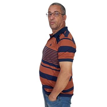 Imagem de Camisa Polo Masculina Listrada Manga Curta — Estilo Clássico, Conforto e Qualidade em uma Só Peça!