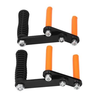 Imagem de Fafeicy Ferramenta Transportadora de Madeirite Composto de Aço Inoxidável 420 para Levantar e Carregar Pranchas de Drywall Vidro e Painéis 2 Peças Pretas