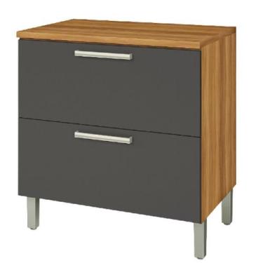 Imagem de Balcão 1 Porta 1 Gaveta Burguesa Premium 80cm Cozinha Modular Nesher, 