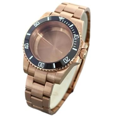 Imagem de Caixa de aço para relógio de 40 mm, moldura de cerâmica de vidro safira para movimento Seiko NH35 NH34 36 2824 Miyota8215, Tampa inferior sólida 2, For Miyota8215 8205 Movement, Caixa de relógio de