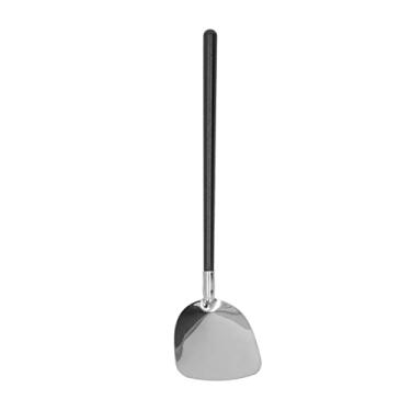 Imagem de Concha De Sopa, Colher De Panela Quente Com Cabo Longo Colheres De Sopa Conchas Para Servir Panela De Aço Inoxidável Conchas De Colher Para Cozinhar(Shovel-cabo preto)