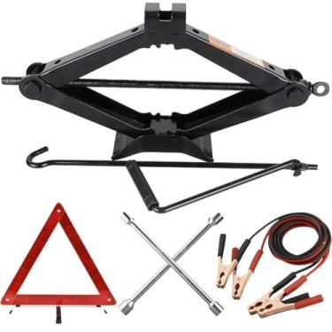 Imagem de Kit Estepe Carro Macaco Triangulo Chave Roda Cabo De Chupeta