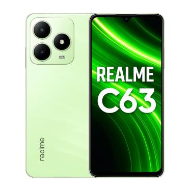 Imagem de Smartphone Celular Realme C63, 128GB, 6GB RAM, Tela 6,74, Android 14, Câmera 50MP, Bateria 5000mAh, Dual SIM, Verde