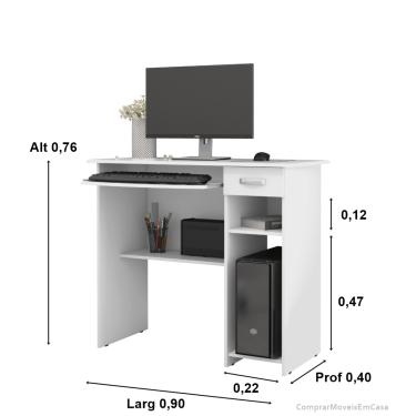 Imagem de Mesa Para Computador Com Gaveta Viehna Cores - Comprar Moveis em Casa