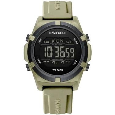 Imagem de relógio masculino quartzo esportivo 50m a prova d´agua LCD dupla exibição