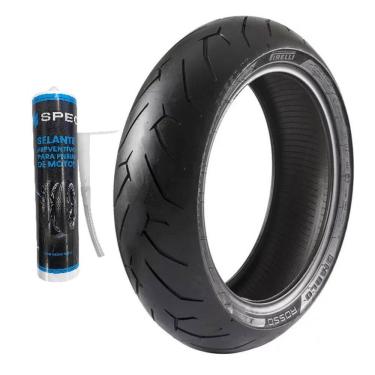 Imagem de Pneu Traseiro 150/60R-17 Cb Twister Cbr600f Diablo Rosso Ii Uso Sem Camara 66H Pirelli  + 1 Selante Spec