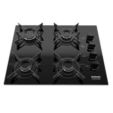 Imagem de Cooktop 4 Bocas Electra Plus Preto Mesa De Vidro - Itatiaia, Preto, Bi