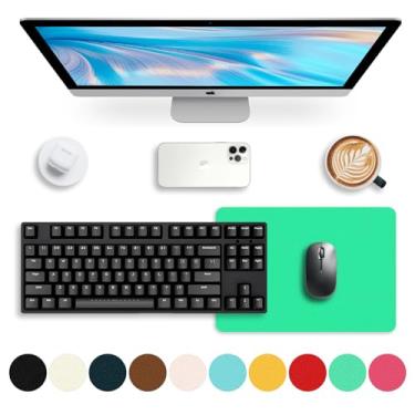 Imagem de Protetor de mesa de couro, tapete de escritório, tapete de mouse grande, borrão de couro PU antiderrapante, almofada de mesa para laptop, impermeável, tapete de teclado de mesa para escritório