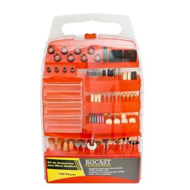 Imagem de Kit Acessórios Micro Retífica Com 150 Peças Rocast 116.0001